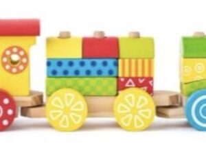 רכבת עץ צבעונית להרכבה